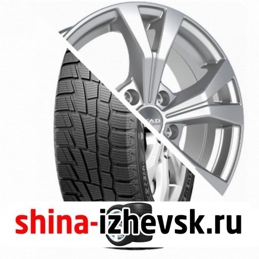 Колесо в сборе Cordiant Winter Drive 205/55 R16 T 94 + СКАД Нагано 6.5xR16 5x114.3 ET45 DIA66.1 Серебристый в Ижевске